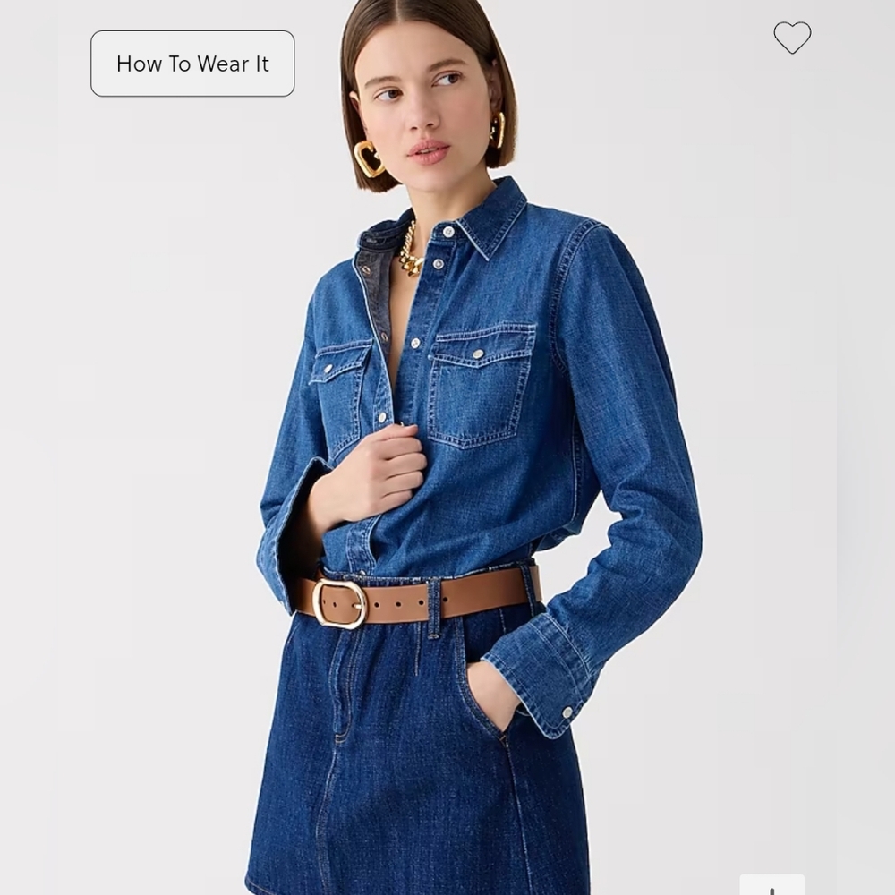 NWT J. Crew Wren Chambray Shirt